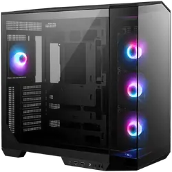 MSI MAG PANO 100R PZ, Mid-Tower, ATX/M-ATX/ITX, 2x USB 3.2, 1x USB Type-C 20Gbps, 1x Audio/Mic, LED Button, 3x 120mm Reverse Blade ARGB + 1x 120mm ARGB Fans, ARGB Fan Hub, Mesh Panel, Tempered Glass, Black