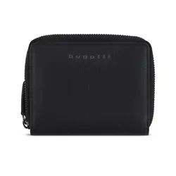 Дамски кожен портфейл Bugatti Mira Ladies Zip Wallet, черен