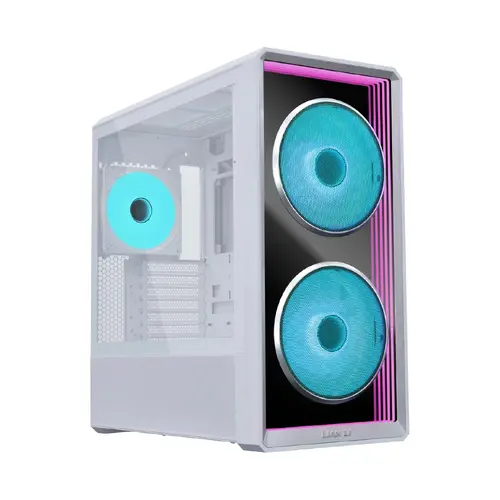 Кутия Lian Li LANCOOL 217 INF RGB Mid-Tower, Tempered Glass - Бял