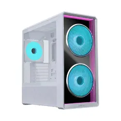 Кутия Lian Li LANCOOL 217 INF RGB Mid-Tower, Tempered Glass - Бял