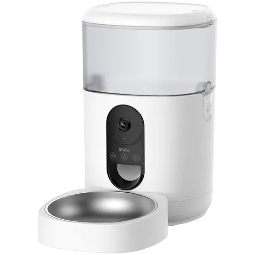 Imou Smart Pet Feeder, 360 panoramic view, 2.5K HD image, smart dispensing, pet and eating detection, built-in mic and speaker, battery mode 3x 1.5V D-size