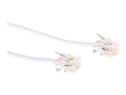ТЕЛЕФОНЕН КАБЕЛ MICROCONNECT RJ11 6P/4C - RJ-11 към RJ-11 - 1,0 m  - White - PN MPK181W