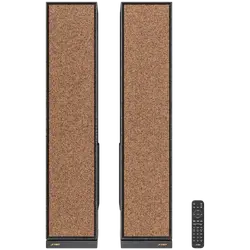 FENDA F&D T-68X 2.0 Floorstanding Speakers, 140W RMS ( 70Wx2), 1'' Tweeter + 4'' Speakers + 8'' Subwoofer for each channel, BT 5.3/Optical/COAXIAL/AUX/USB/Karaoke function/LED Display/Remote control/Microphone/Wooden, Touch buttons, Black