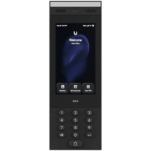 Ubiquity UA-G3-Intercom Indoor/outdoor intercom terminal for managing residential and commercial building entry requests with Touch Pass support