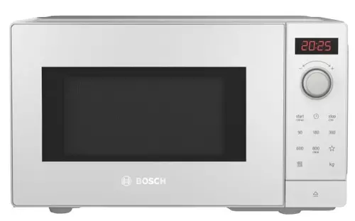 Микровълнова печка, Bosch FFL023MW0, SER2, Freestanding microwave, 800 W, 20 l, Number of power levels 5, 27 cm glass rotating plate, AutoPilot 7, White Микровълнова печка, Bosch FFL023MW0, SER2, Freestanding microwave, 800 W, 20 l, Number of power levels 5, 27 cm glass rotating plate, AutoPilot 7, White