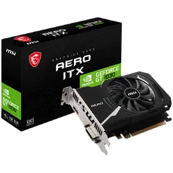 MSI Video Card Nvidia GeForce GT 1030 AERO ITX 4GHD4 OC, 4GB DDR4, 64-bit, 2100MHz Memory Speed, 1430MHz Boost, 384 CUDA Cores, 1x DVI-D, HDMI 2.1, 300W Recommended PSU, 3Y