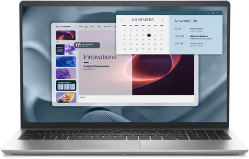Лаптоп, Dell Pro 15 Essential PV15250, Intel Core 3 100U (6 cores, up to 4.7 GHz), 15.6" FHD (1920x1080) 120Hz WVA AG, 8GB, 1x8GB, DDR5, 4400MT/s, 512GB M.2 PCIe NVMe, Intel UHD Graphics, HD RGB cam, Wi-Fi 6, FPR, BG kbd, Ubuntu, Platinum Silver, 3Y PS