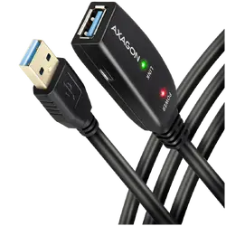 Axagon Active extension USB 3.2 Gen 1 A-M > A-F cable, 5 m long. Power supply option.