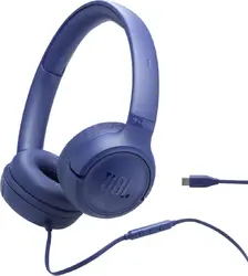 Слушалки, JBL TUNE 530C BLU USB-C Wired on-ear headphones