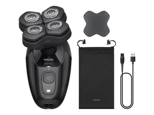 PHILIPS Електрическа самоpcъсначка за глава Pro Series 5000 сухо и мокро бръснене 360 гъвкава глава Системата за събиране на косми
