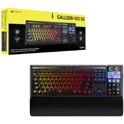 CORSAIR GALLEON 100 SD RGB Mechanical Gaming Keyboard, Backlit RGB LED, CORSAIR MLX Pulse, Black, Black PBT Keycaps