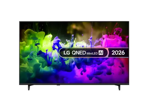 Телевизор, LG 55QNED7EB3C, 55" 4K QNED MiniLED Smart TV, 3840x2160, DVB-T2/C/S2, Alpha 7 AI Processor, HDR10 / HLG, webOS 26 ThinQ, VRR / ALLM / HGiG, 4K Super Upscaling, WiFi 5, Bluetooth 5.3, AirPlay 2, LAN, CI, HDMI, AI Sound Pro, Google Cast, 2 pole Stand