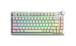 Aula геймърска механична клавиатура Wireless Gaming Mechanical Keyboard AU75 - Bloomfield Switch [Linear] (English US), Beige