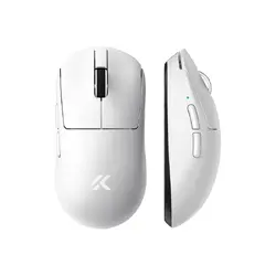 MCHOSE професионална геймърска мишка A7 V2 Ultra White - Wireless Gaming Mouse - Dual 8K, Omron Mechanical