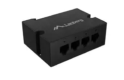 Аксесоар, Lanberg Switch POE Extender DIN-GE4-BT-90W 1 x IN 3 x OUT Gigabit Ethernet DIN Rail BT 90W Metal Clips