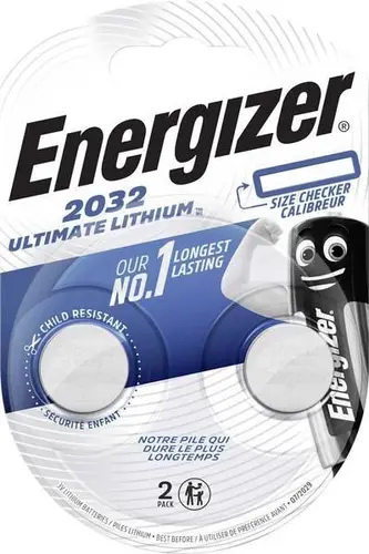 Батерия, ENERGIZER 2 X LITH BATT ENER CR2032 ULTI