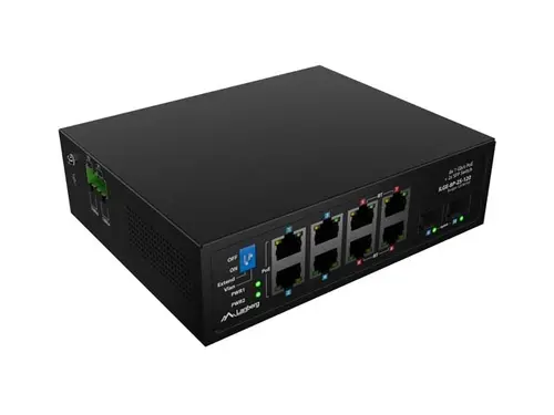 Комутатор, Lanberg Switch ILGE-8P-2S-120 POE 4 x BT 4 x AT 2 x SFP DIN Unmanagment Gigabit Ethernet