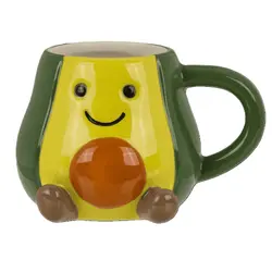 Керамична чаша  Kawaii Avocado, 370 мл