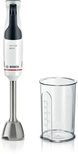 Пасатор, Bosch MSM4W410, SER4, Blender, ErgoMaster, 800 W, Dynamic Speed Control, QuattroBlade System, Included Blender & Measuring cup, White