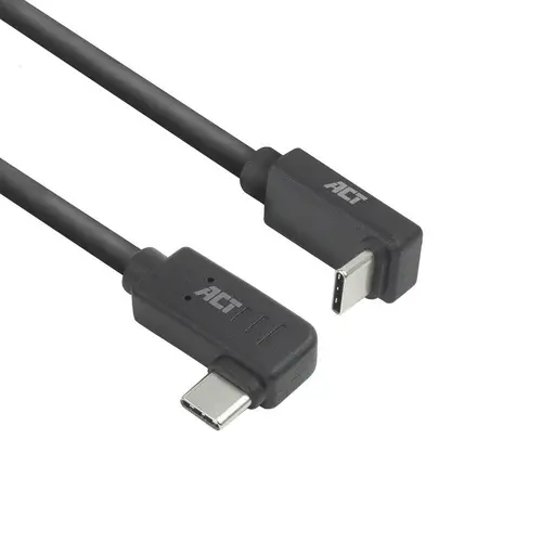 ACT Кабел USB-C - USB-C, 10Gbps, 60W, 1 m, конектори 90° left/right, up/down angled