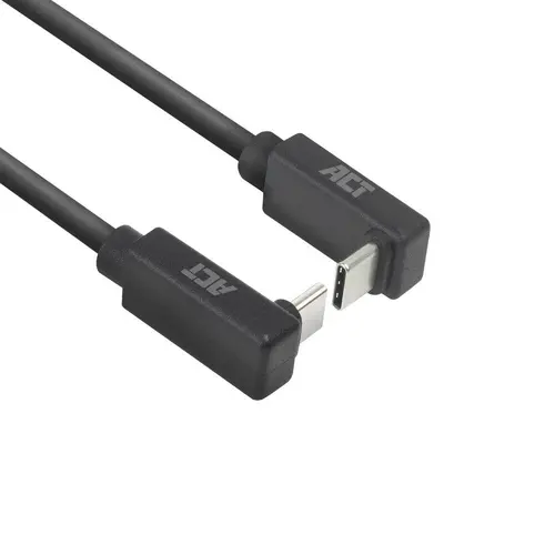ACT Кабел USB-C 10Gbps, 60W, 1м, конектори на 90° up/down angled