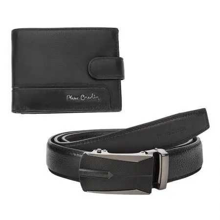 Мъжки комплект портфейл и колан Pierre Cardin - 125 см