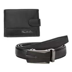Мъжки комплект портфейл и колан Pierre Cardin - 125 см