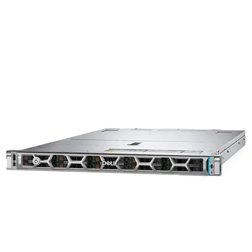 Сървър, Dell PowerEdge R470, Xeon 6507P, 8x 2.5" Hot Plug SAS/SATA, Intel Xeon 6 Performance 6507P 3.5G, 8C/16T 48M, 32GB RDIMM 6400MT/s, 480GB SSD SATA RI 6Gbps, Dual 1100W, Rails, PERC H965i, E610-XAT2 Dual 10GbE Base-T, iDRAC10 Ent. 17G, Riser, 3Y Basic NBD