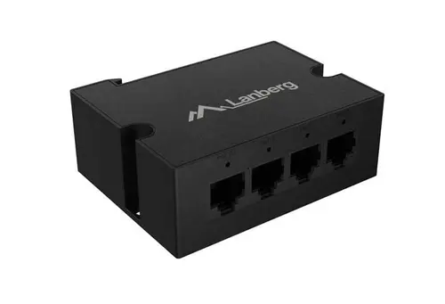 Аксесоар, Lanberg Switch POE Extender DIN-FE4-AT-30W 1 x IN 3 x OUT Fast Ethernet DIN Rail AT 30W Metal Clips