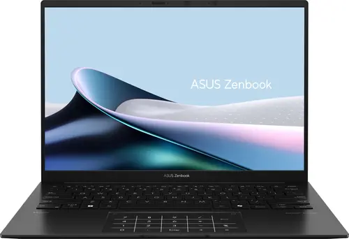 Лаптоп, Asus Zenbook UM3406GA-QD246WNA, AMD Ryzen 7 445 ,2.0GHz (14MB Cache, up to 4.6GHz, 6 cores, 12 Threads), 14.0 OLED WUXGA(WU) 1920X1200 16:10,LPDDR5X 16GB ( on board ),512GB  SSD G4, Windows 11,  Jade Black, Sleev, no adapter
