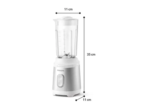 PHILIPS Мини Блендер Series 3000 350W ProBlend 2 настройки на скоростта бяло и метал