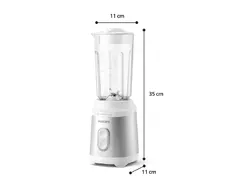 PHILIPS Мини Блендер Series 3000 350W ProBlend 2 настройки на скоростта бяло и метал