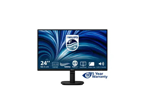Монитор, Philips 24B2N2200, 23.8" IPS WLED, 1920x1080@120Hz, 4ms GtG, 300cd m/2, 1500:1, 50M:1 DCR, Adaptive Sync, FlickerFree, SoftBlue, 2Wx2, Tilt, D-SUB, HDMI, DP