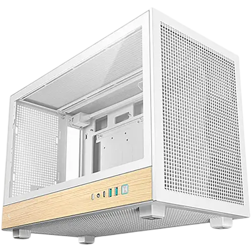 DeepCool CH260 WOOD WH, Mini Tower, Mini-ITX/Micro-ATX, 2xUSB3.0, 1xType-C Gen 2, 1xAudio, Mesh Panel, White, 2Y, R-CH260-WHNWM0-G-1