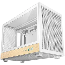 DeepCool CH260 WOOD WH, Mini Tower, Mini-ITX/Micro-ATX, 2xUSB3.0, 1xType-C Gen 2, 1xAudio, Mesh Panel, White, 2Y, R-CH260-WHNWM0-G-1