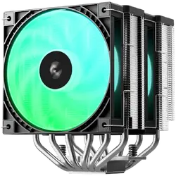 DeepCool AG620 G2 ARGB, CPU Air Cooler, 2x120mm PWM ARGB Fan, TDP 270W, 6 Heatpipes, Black, LGA1851/1700, AMD AM5/AM4, 129x136x159 mm(LxWxH), 2Y, R-AG620-BKAMMG2-G