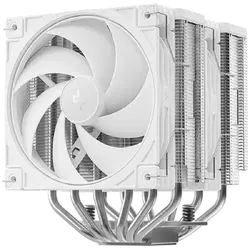 DeepCool AG620 G2 WH, CPU Air Cooler, 2x120mm PWM Fan, TDP 270W, 6 Heatpipes, White, LGA1851/1700, AMD AM5/AM4, 129x136x159 mm(LxWxH), 2Y, R-AG620-WHNPMG2-G