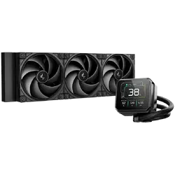 DeepCool SPARTACUS 360, 360mm CPU Liquid Cooler, 3x120mm PWM Fans, 3.4'' IPS LCD Screen, Black, LGA1851/1700, AMD AM5/AM4, 5Y, R-SPT360-BKDSMP-G-1