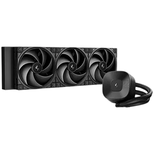 DeepCool LE360 V2 ZERO DARK, 360mm CPU Liquid Cooler, 3x120mm PWM Fans, Black, LGA1851/1700/1200/1151/1150/1155, AMD AM5/AM4, 3Y, R-LE360ZERO-BKLNMD-G-1