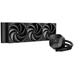 DeepCool LE360 V2 ZERO DARK, 360mm CPU Liquid Cooler, 3x120mm PWM Fans, Black, LGA1851/1700/1200/1151/1150/1155, AMD AM5/AM4, 3Y, R-LE360ZERO-BKLNMD-G-1