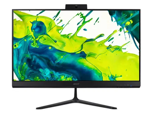 Настолен компютър - всичко в едно, Acer Aspire C24-B, 23.8'' FHD IPS AiO 120Hz, Intel Core Ultra 5 115U (up to 4.20GHz, 10MB), 16GB DDR5 (1 slot free), 512GB SSD, no DVD, Intel UHD, HDMI, USB 3.2, USB 2.0, Type- C, RJ-45, WiFi 6, BT 5.0, Glan,Tilt, Cam+mic, KBD& Mouse USB, NO OS, Black