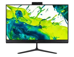 Настолен компютър - всичко в едно, Acer Aspire C24-B, 23.8'' FHD IPS AiO 120Hz, Intel Core Ultra 5 115U (up to 4.20GHz, 10MB), 16GB DDR5 (1 slot free), 512GB SSD, no DVD, Intel UHD, HDMI, USB 3.2, USB 2.0, Type- C, RJ-45, WiFi 6, BT 5.0, Glan,Tilt, Cam+mic, KBD& Mouse USB, NO OS, Black