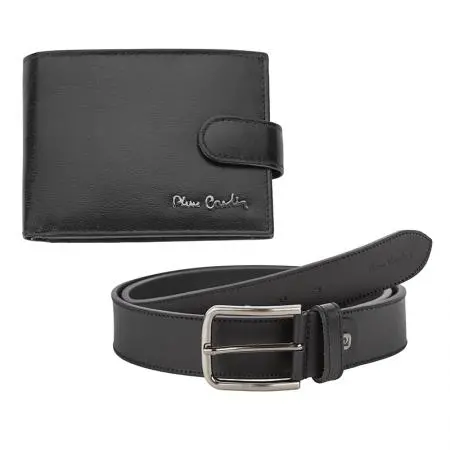Мъжки комплект портфейл и колан Pierre Cardin - 115 см