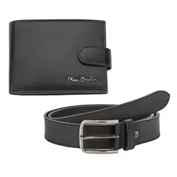 Мъжки комплект портфейл и колан Pierre Cardin - 115 см