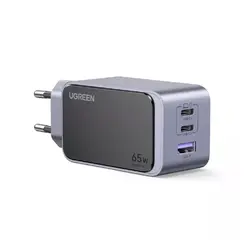ЗАРЯДНО УСТРОЙСТВО X553 220V 2xUSB-C 1xUSB A GaN 65W NEXODE AIR UGREEN