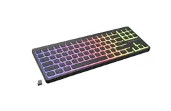 Клавиатура, Genesis Gaming Keyboard Thor 430 TKL Wireless, US, RGB Mechanical Outemu Pink, Silent Slim, Black