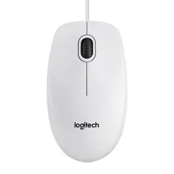 МИШКА LOGITECH B100 - Optical USB Mouse, USB Type-A - Жична - White - PN 910-003360