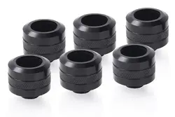 Компресионен фитинг Alphacool Eiszapfen PRO 16mm HardTube Fitting G1/4 - Deep Black (6 бр)