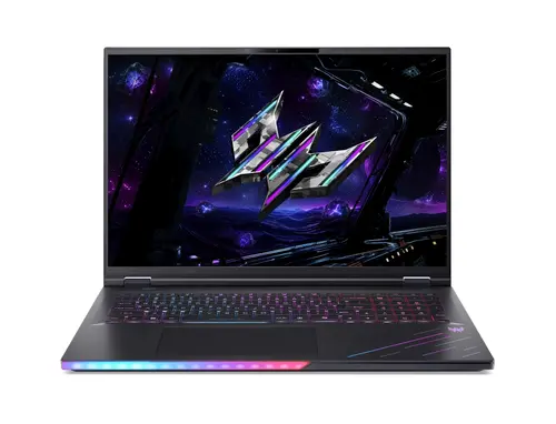 Лаптоп, Acer Predator Helios 18 AI, PH18-I71-993P, (Core Ultra 9 290HX Plus up to 5.5GHz, 36MB), 18" WQUXGA (3840x2400) Mini LED 120Hz IPS, 96GB (2*48GB) DDR5, 2048GB PCIe Gen5 SSD, NVIDIA GeForce RTX 5090 24GB GDDR7, WiFi 7, FHD Cam, Copilot+ ready, Win 11 PRO