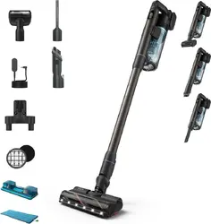 PHILIPS Безкабелна вертикална прахосмукачка SpeedPro Max серия 7000 Aqua до 80 мин време на работа 2 приставки с LED насочване